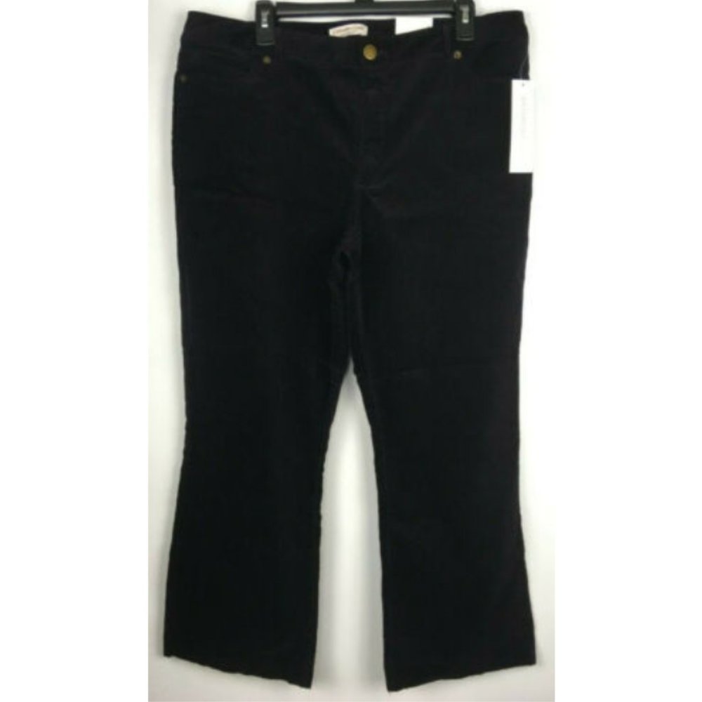 New Coldwater Creek Purple Bootcut Corduroy Pants Sz 16  NWT